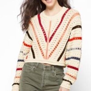 BA&SH gardy stripe mixed knit sweater